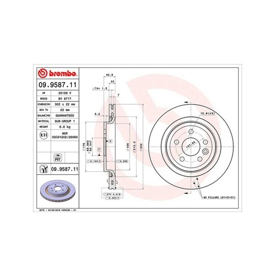 360406068100 - Brake Disc 