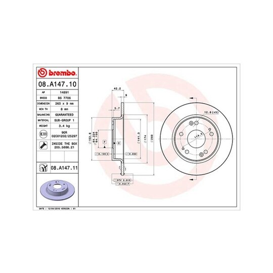 360406065500 - Brake Disc 