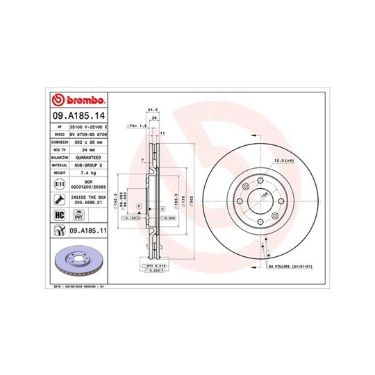 360406070000 - Brake Disc 