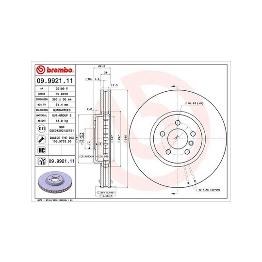 360406068500 - Brake Disc 