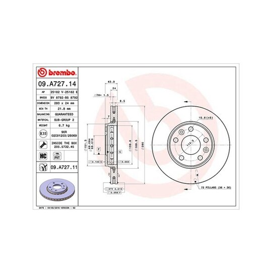 360406077600 - Brake Disc 