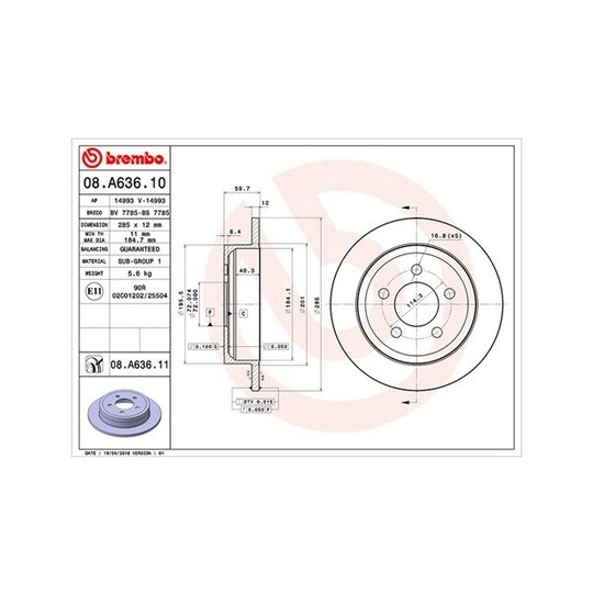 360406100900 - Brake Disc 