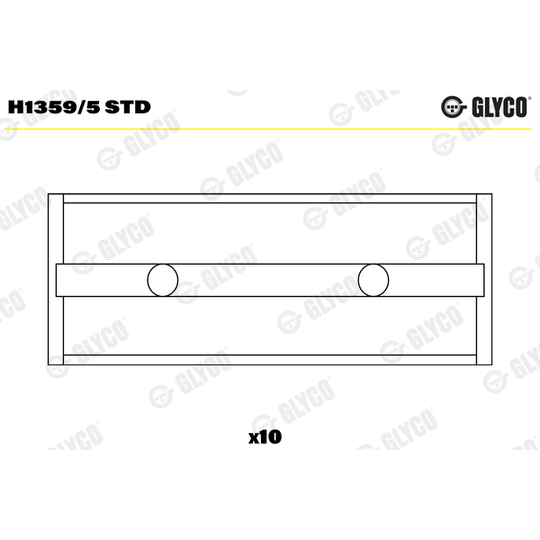 H1359/5 STD - Crankshaft Bearings 