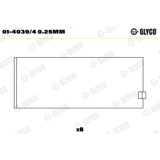 01-4039/4 0.25mm - Big End Bearings 