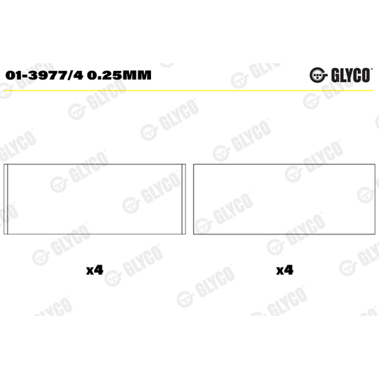 01-3977/4 0.25mm - Vevstakslager 