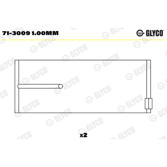 71-3009 1.00mm - Big End Bearings 