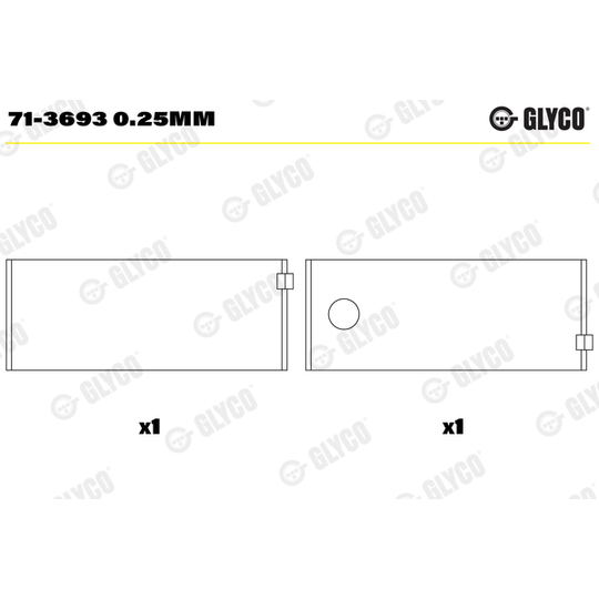 71-3693 0.25mm - Big End Bearings 