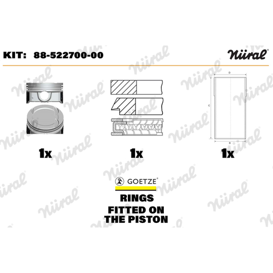 88-522700-00 - Repair Set, piston/sleeve 