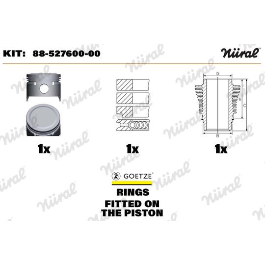 88-527600-00 - Repair Set, piston/sleeve 