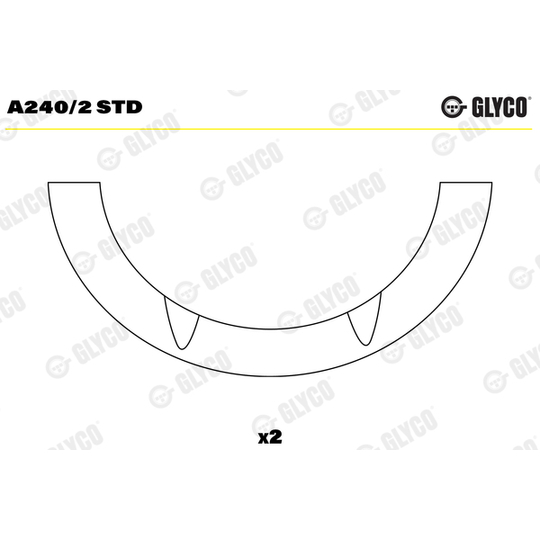 A240/2 STD - Thrust Washer, crankshaft 