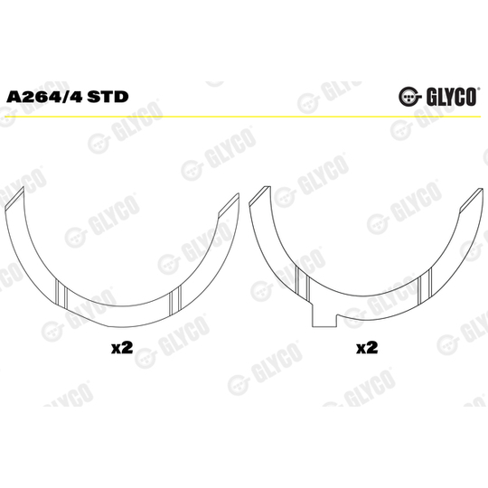 A264/4 STD - Thrust Washer, crankshaft 