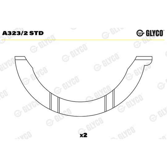 A323/2 STD - Distansskiva, vevaxel 