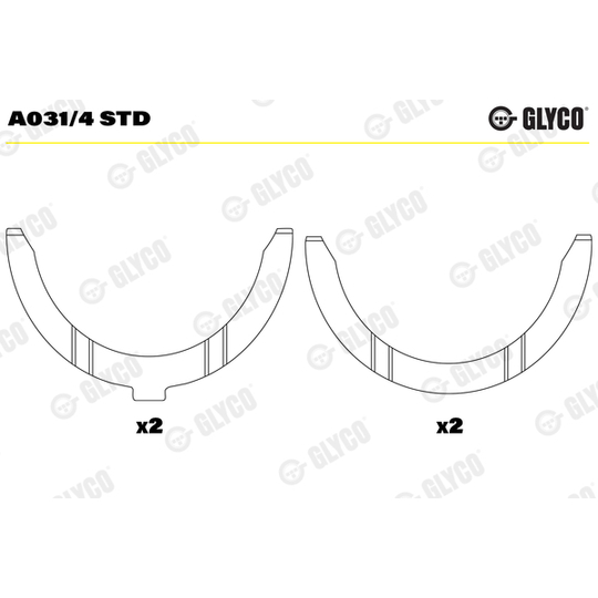 A031/4 STD - Distansskiva, vevaxel 