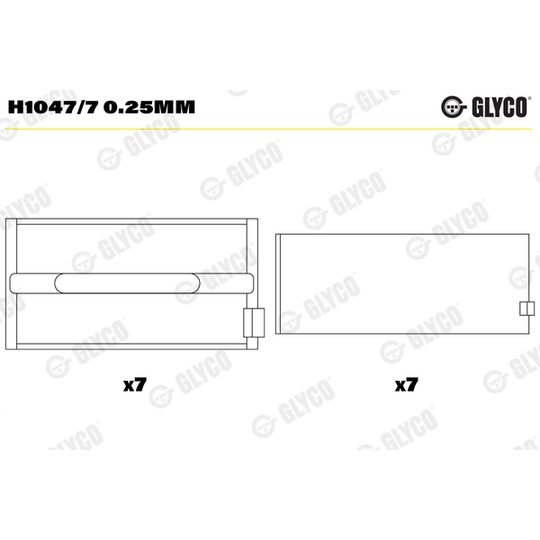 H1047/7 0.25mm - Väntvõlli laager 