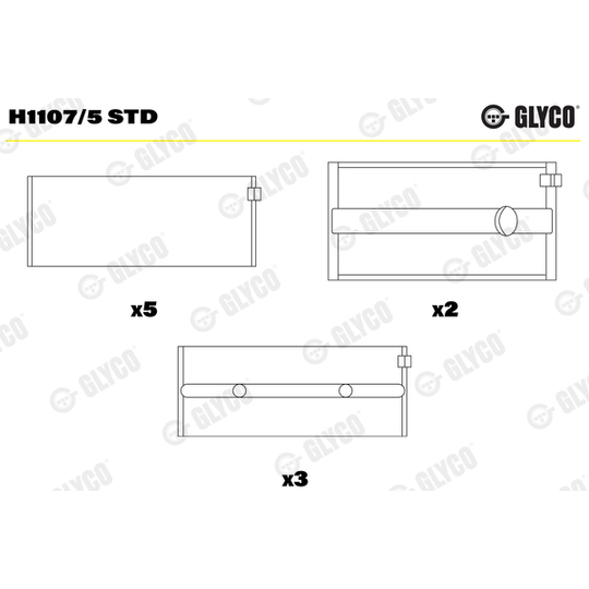 H1107/5 STD - Crankshaft Bearings 