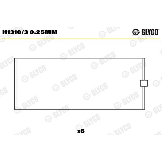 H1310/3 0.25mm - Crankshaft Bearings 