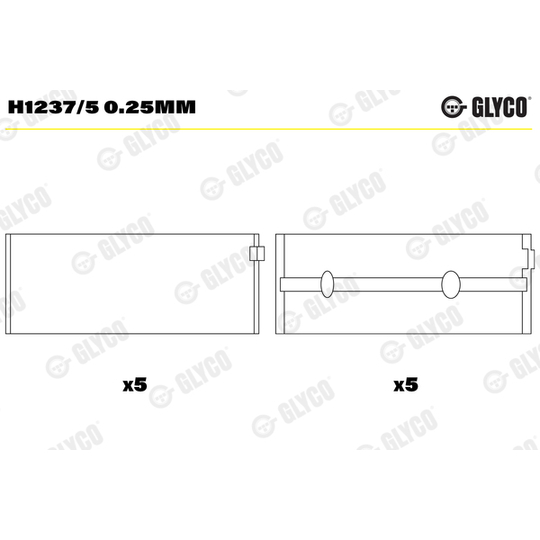 H1237/5 0.25mm - Vevlager 