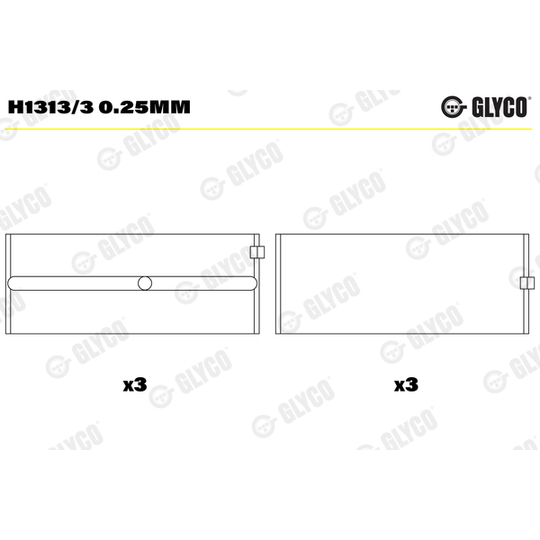 H1313/3 0.25mm - Vevlager 