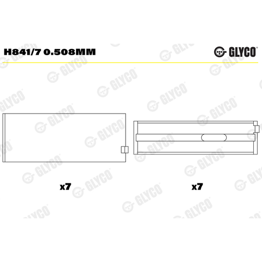 H841/7 0.508mm - Vevlager 