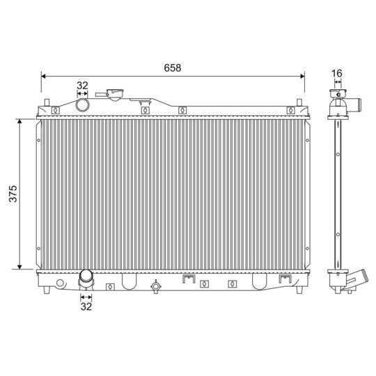 701205 - Radiator, engine cooling 