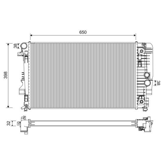 701222 - Radiaator, mootorijahutus 