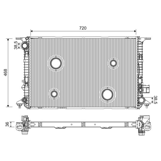 701224 - Radiator, engine cooling 