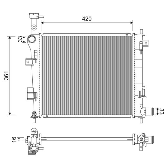 701223 - Radiator, engine cooling 