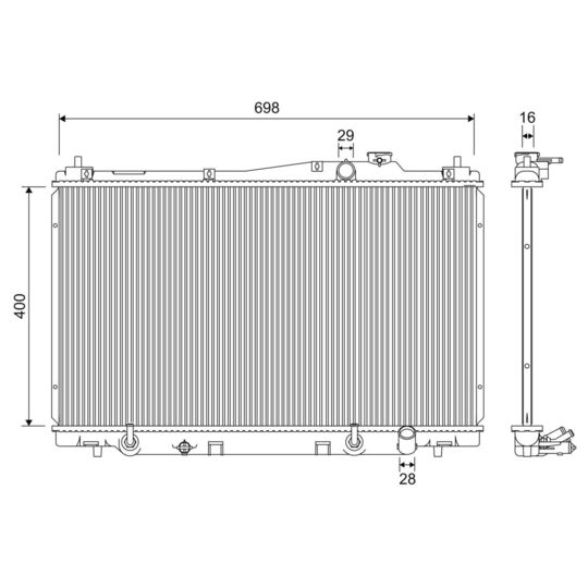 701232 - Radiator, engine cooling 