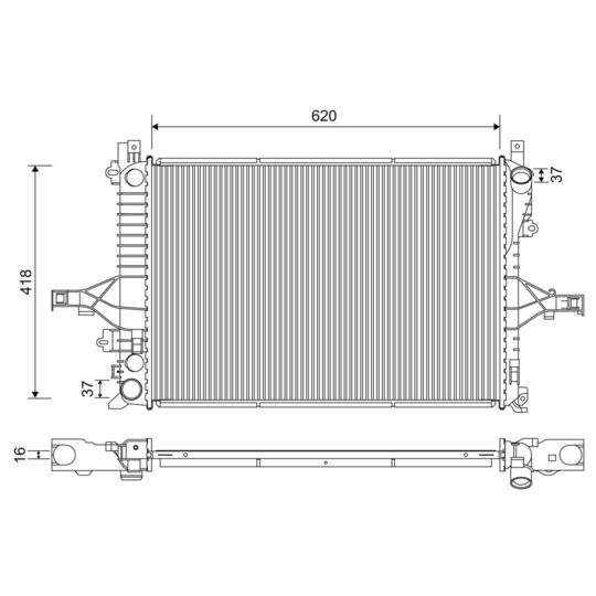 701233 - Radiator, engine cooling 