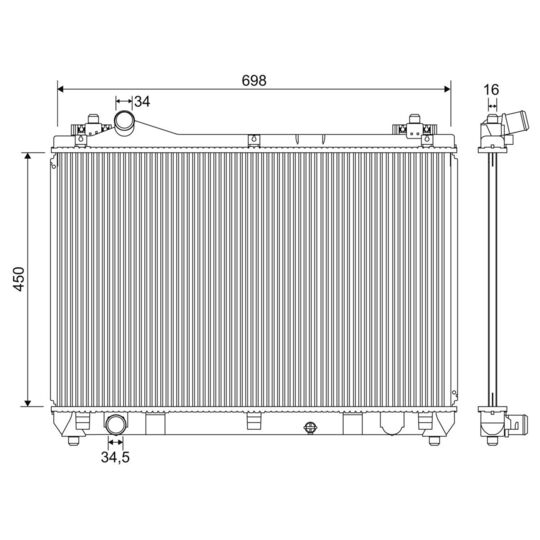 701243 - Radiator, engine cooling 