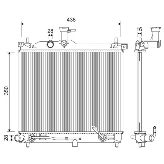 701252 - Radiator, engine cooling 