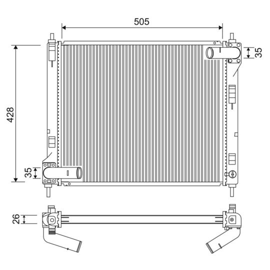 701264 - Radiaator, mootorijahutus 