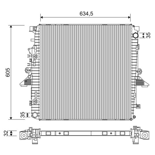 701268 - Radiator, engine cooling 