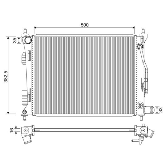 701342 - Radiaator, mootorijahutus 