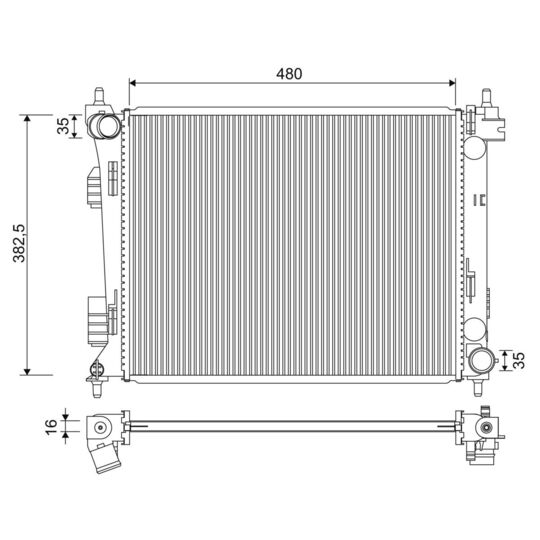 701347 - Radiator, engine cooling 