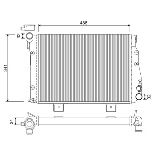 701335 - Radiator, engine cooling 