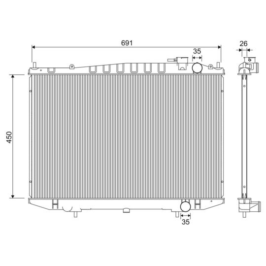 701344 - Radiator, engine cooling 