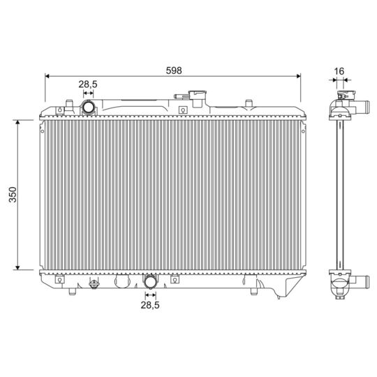 701355 - Radiator, engine cooling 