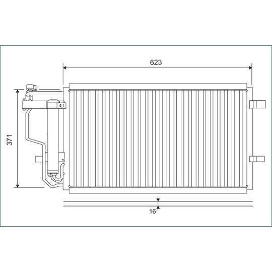 810907 - Condenser, air conditioning 