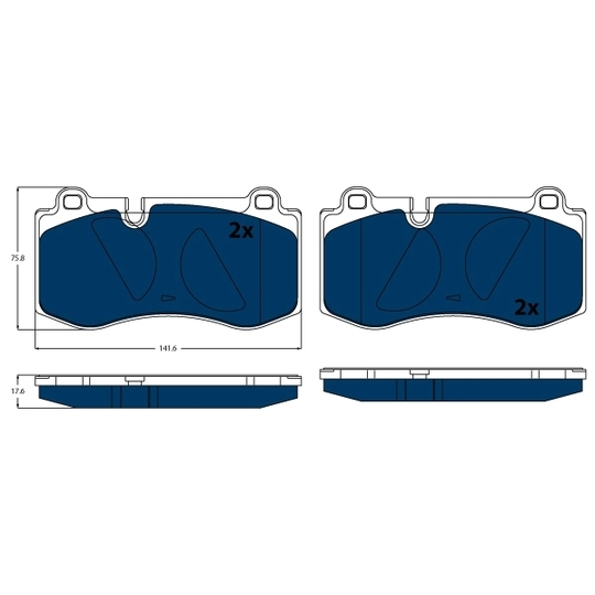 GDB1733BTE - Brake Pad Set, disc brake 