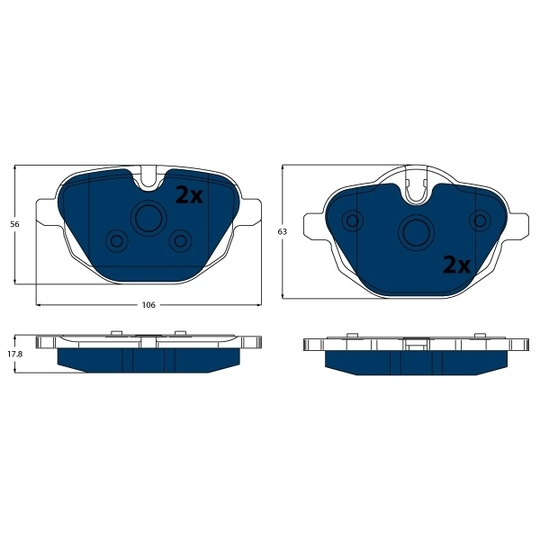 GDB1840BTE - Brake Pad Set, disc brake 