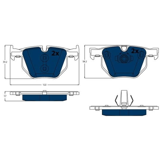 GDB1730BTE - Brake Pad Set, disc brake 