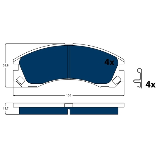 GDB3200BTE - Brake Pad Set, disc brake 