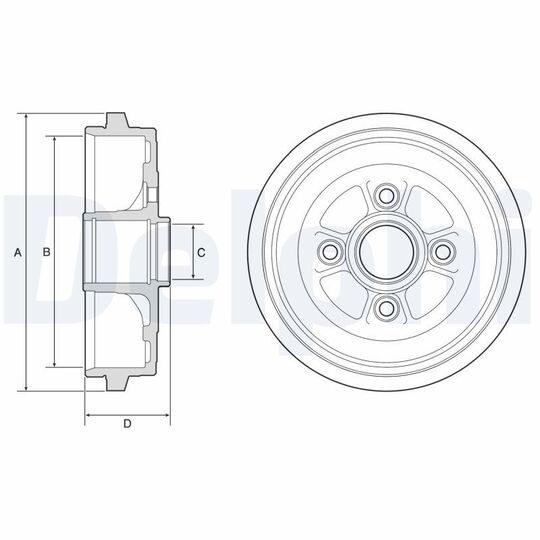 BF574 - Brake Drum 