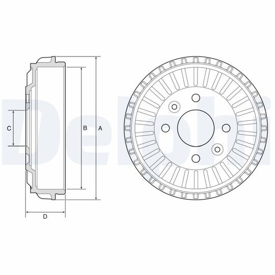 BF594 - Brake Drum 