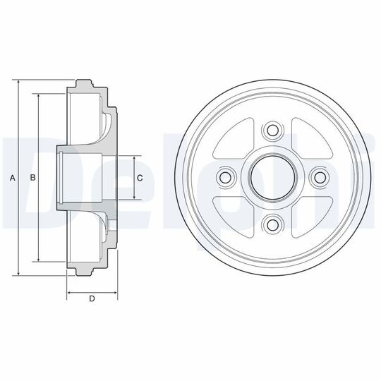 BF602 - Brake Drum 