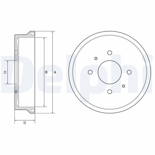 BF604 - Brake Drum 