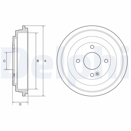 BF618 - Brake Drum 