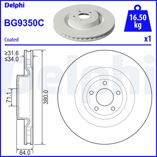 BG9350C - Brake Disc 