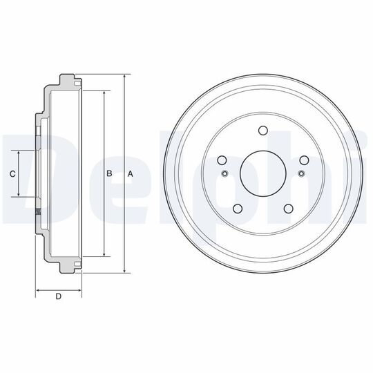 BF609 - Brake Drum 